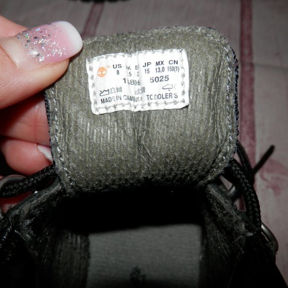 [TB015806] TODDLER Size 8 TIMBERLAND FIELD BOOT BLACK FULL GRAIN LEATHER 3625 - Picture 11 of 11